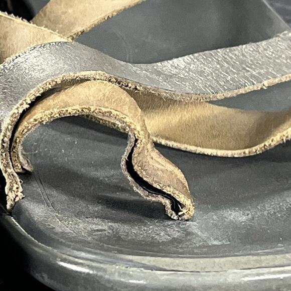 Olukai Women’s Upena Loop Toe Leather Strappy Sandals Size 8 - Picture 3 of 10